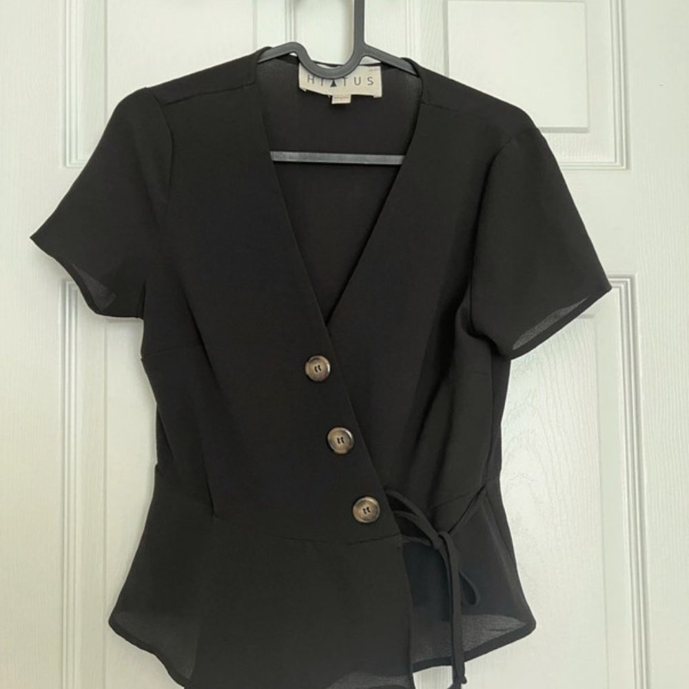 Asymmetric Wrap Style Women's Top S